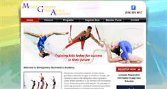 Desktop Screenshot of montgomerygymnastics.com
