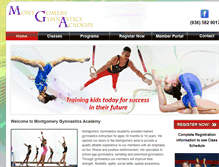 Tablet Screenshot of montgomerygymnastics.com